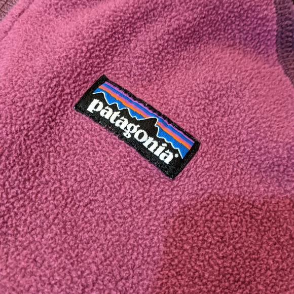 Patagonia Fleece Jacket Purple USA Two Tone Full Zip - Picture 4 of 4